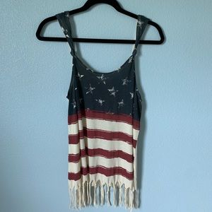 Altar’d State American Flag Fringe Tank